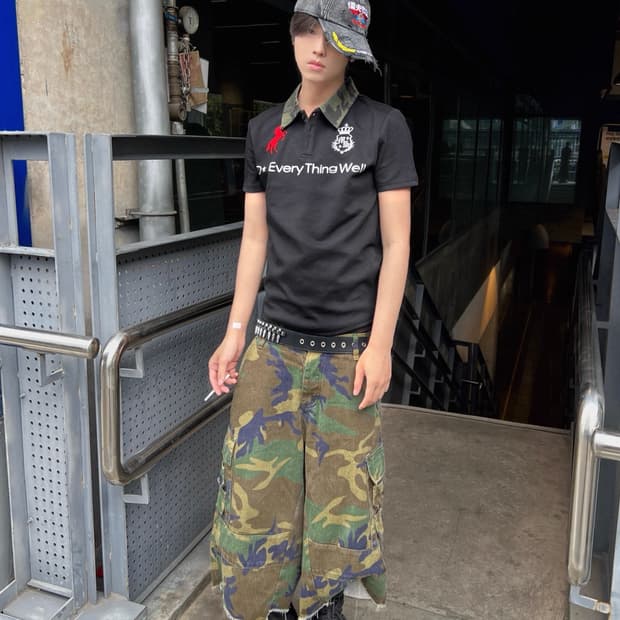 Vintage Street Camo Collar Polo