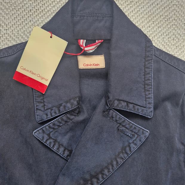 새상품 캘빈클라인 코튼 더블브레스티드 자켓 L 