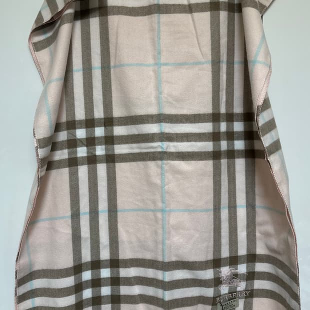 버버리 핑크  캐시미어체크 숄&머플러