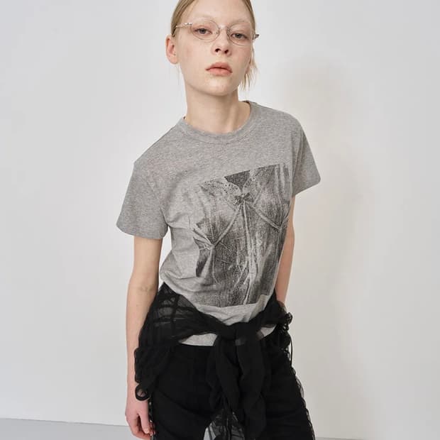 엘씨디씨티엠 lcdctm RIBBON SLIP PRINT T-SHIRTS