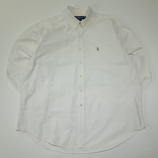 CL403 2XL 폴로 90s 코튼 멀티포니 화이트 셔츠 남방