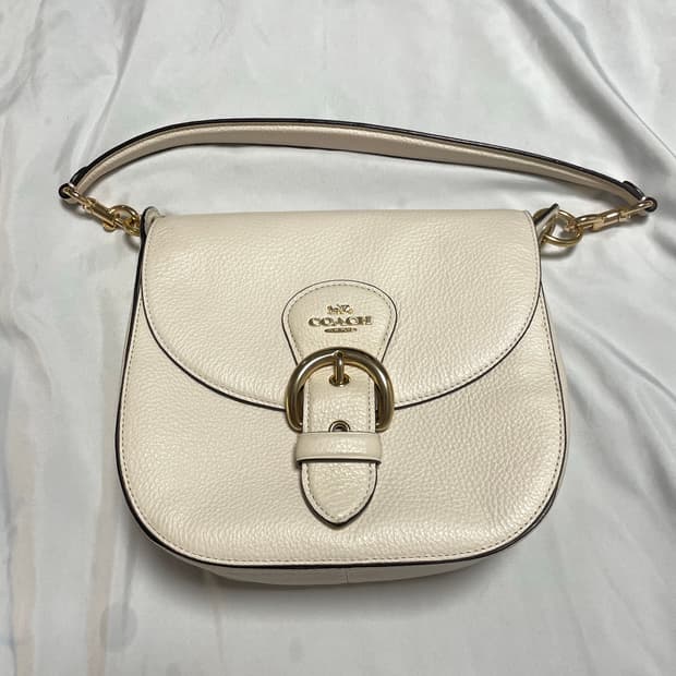 코치 아이보리 숄더백