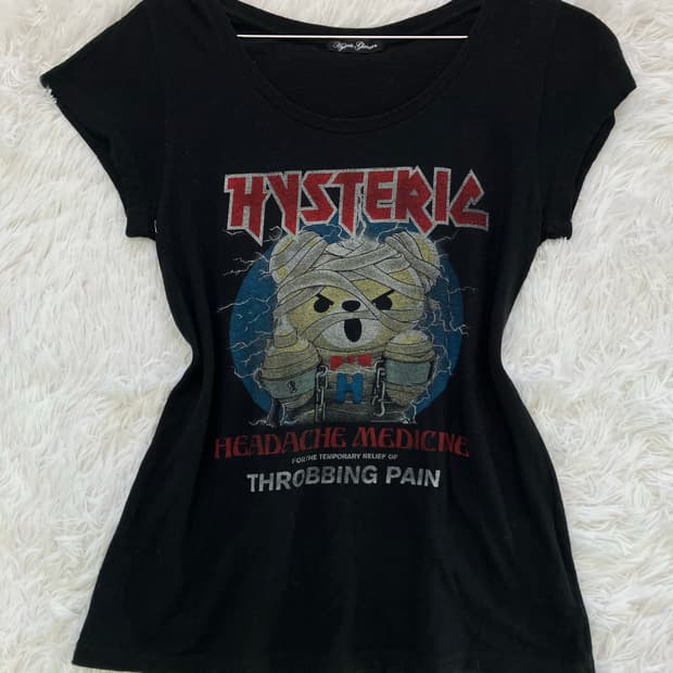 빈티지 히스테릭 글래머 퍽베어 반팔 1049 y2k 스트릿 갸루 펑키 일