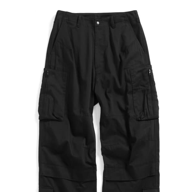 (2) 해칭룸 Zip Cargo Work Pants Black