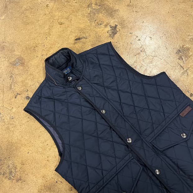 [정품/M] 폴로 랄프로렌 퀼팅 조끼 네이비 b14