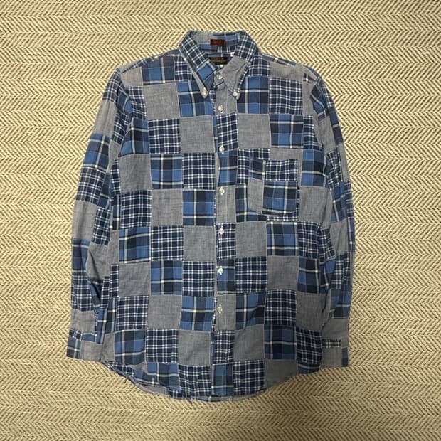 VINTAGE usa made patchwork shirt