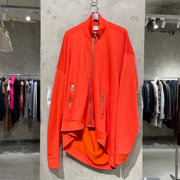 마르케스 알메이다 오렌지 에이시머트리컬 휴지 집업 자켓