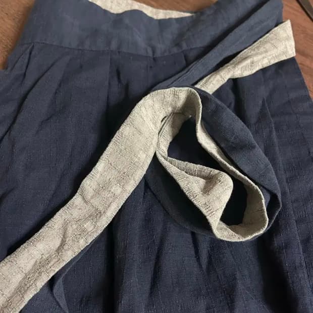 네이비 한복 치마