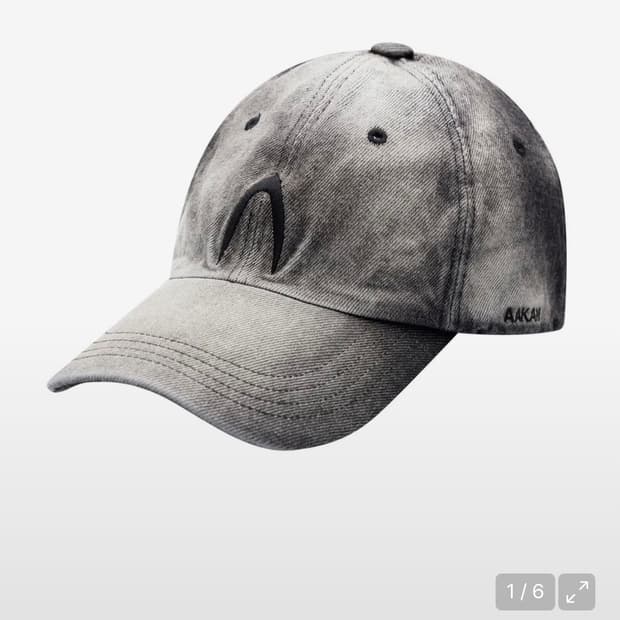 Washed Denim Ball Cap (Black)