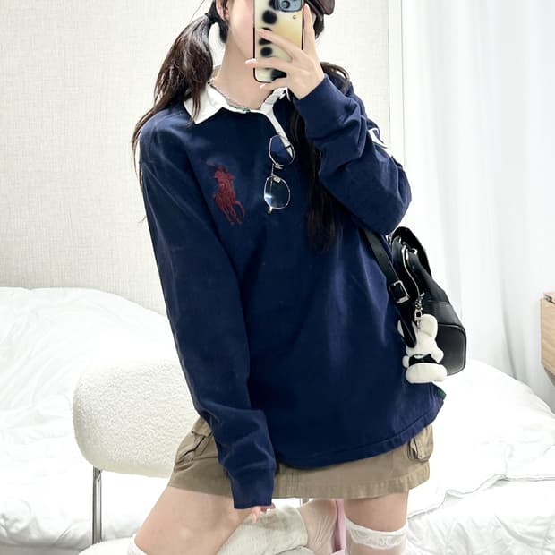 폴로 빅포니 네이비 럭비티