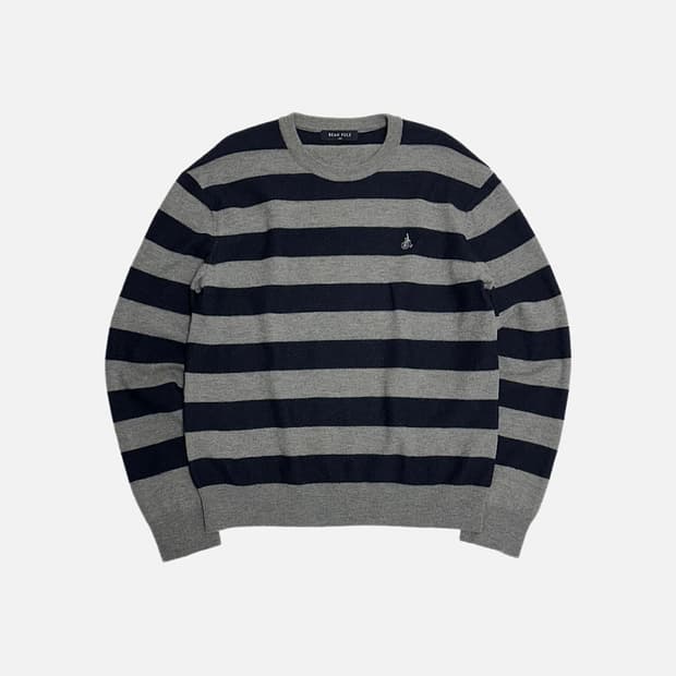 빈폴 스트라이프 울 라운드 니트