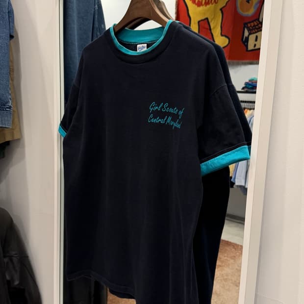 90s Velva Sheen 빈티지 링거 반팔 티셔츠 (made USA)