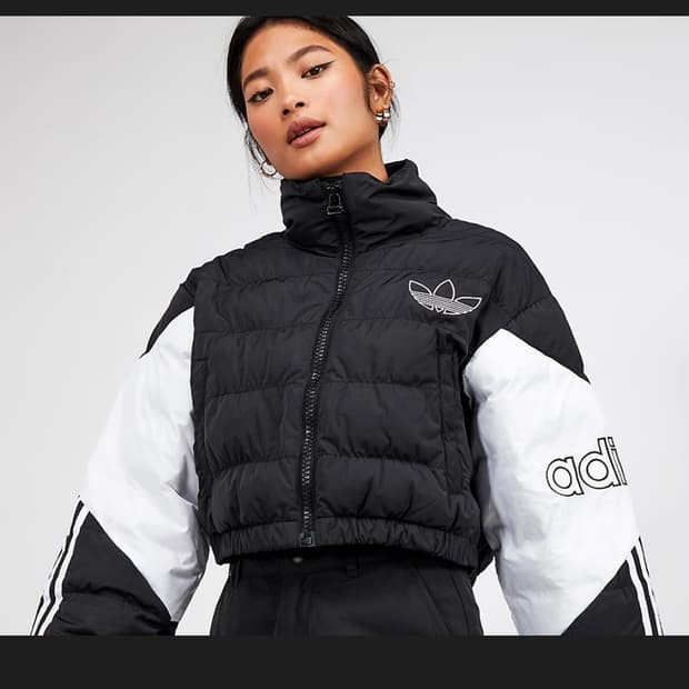 아디다스 제니 패딩 크롭 숏패딩 푸퍼 다운 자켓 블랙