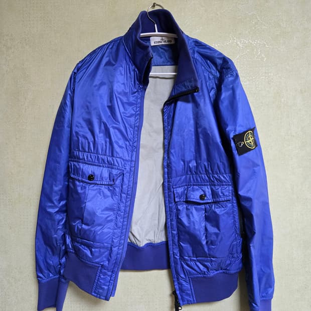 스톤아일랜드 마이크로 립스탑 블루종 재킷 M