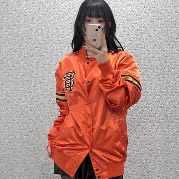 스타터 샌프란시스코 자이언츠 레트로 오렌지 바시티 자켓 M C11634