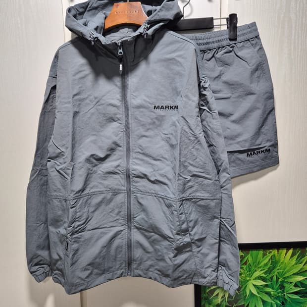 (타임세일)(새상품)MARKM 바람막이 셋업 차콜그레이