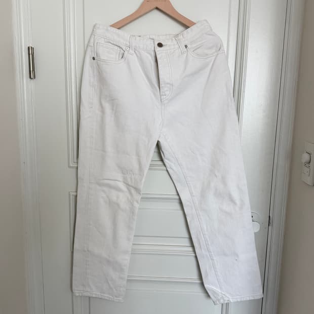 PLAC 화이트 스트레이트 데님