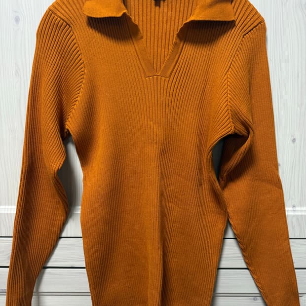 던힐 오렌지 골지 니트 M