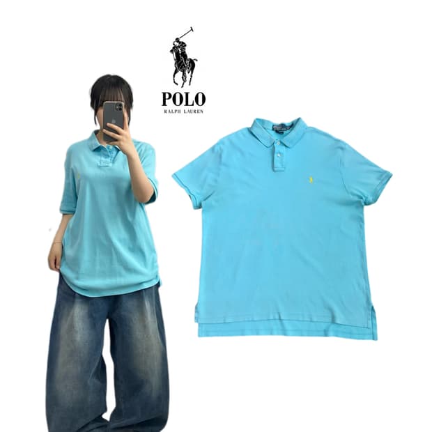 폴로 포니 PK 카라 반팔 티셔츠 민트