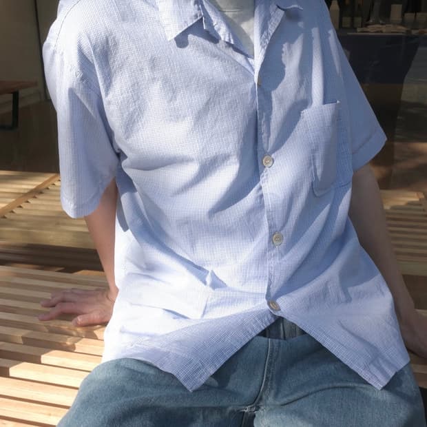 Seasalt Veranda half shirts (sky blue)