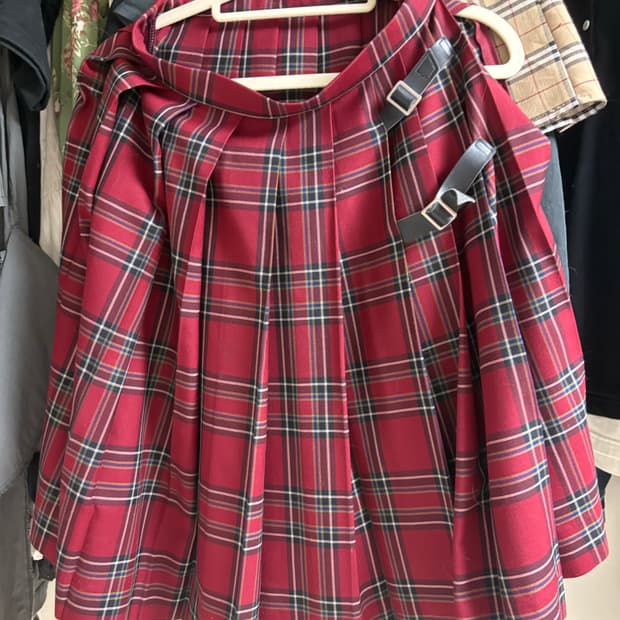 빈티지 체크 스커트