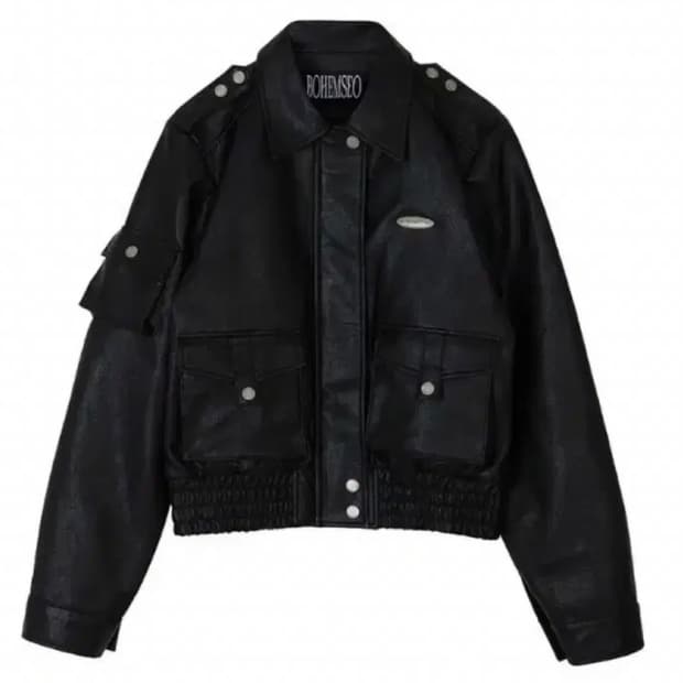 보헤미안서울 보헴서 레더 봄버 자켓 블랙 1 size