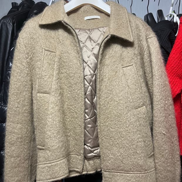 [L] 문선 모헤어 더블 포켓 블루종