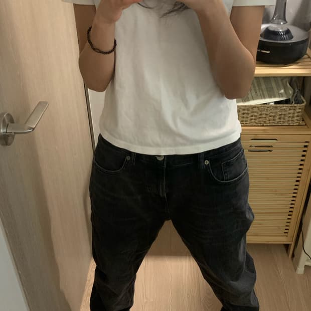 자라 슬림핏 진 차콜