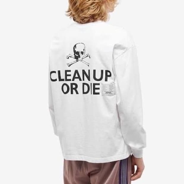 네이버후드 Katherine Hamnett 클린업 롱슬리브 화이트 XL