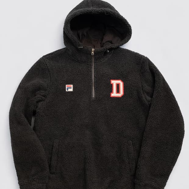 두산베어스 휠라 후리스 후드 반집업 블랙 XL