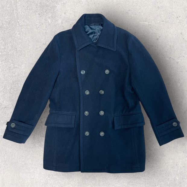 쇼앤텔 Show & Tell 남성 더블 울 코트 네이비 피코트