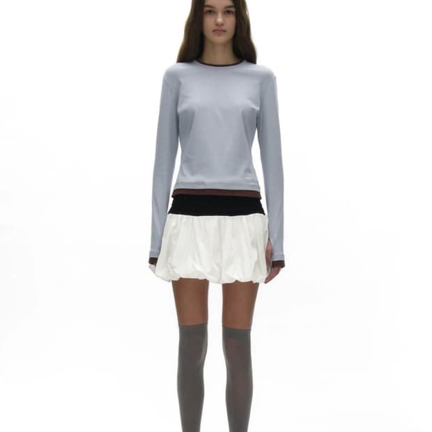 파르티멘토 우먼 레이어드 롱 슬리브 티(새상품)