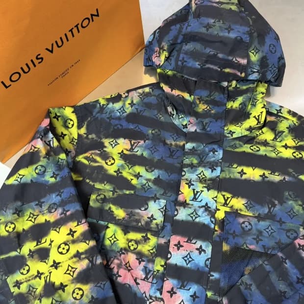 [정품] 루이비통 모노그램 멀티컬러 윈드브레이커 셔츠 자켓 XL