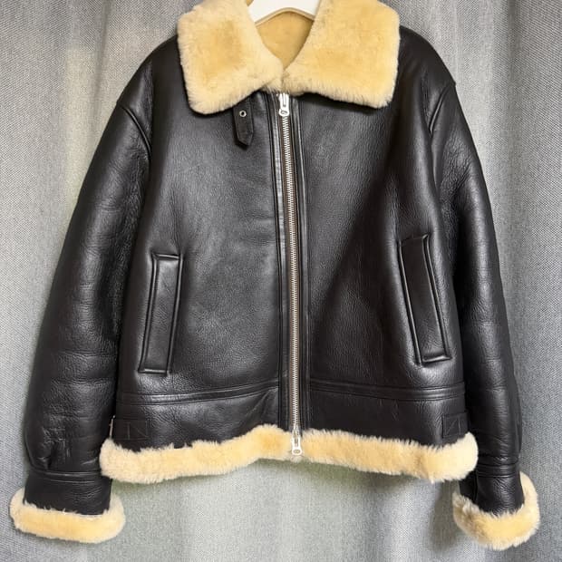 스페로네 우먼 리얼 양가죽 B-3 무스탕 77