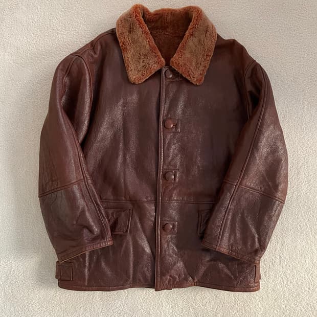 vintage classic shearling coat