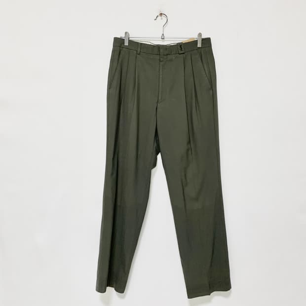 YSL 생로랑 입생로랑 뿌르옴므 올리브 슬랙스 팬츠 30인치 남녀공용