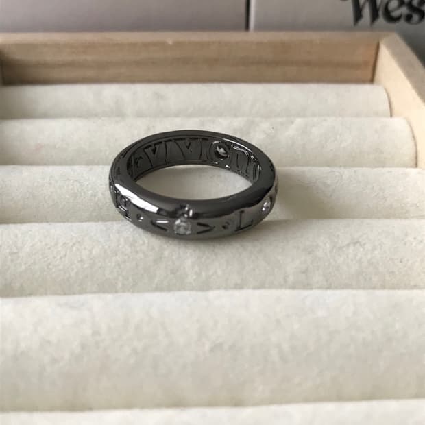 비비안 웨스트우드 아카이브 레터링 orb 각인링 반지
