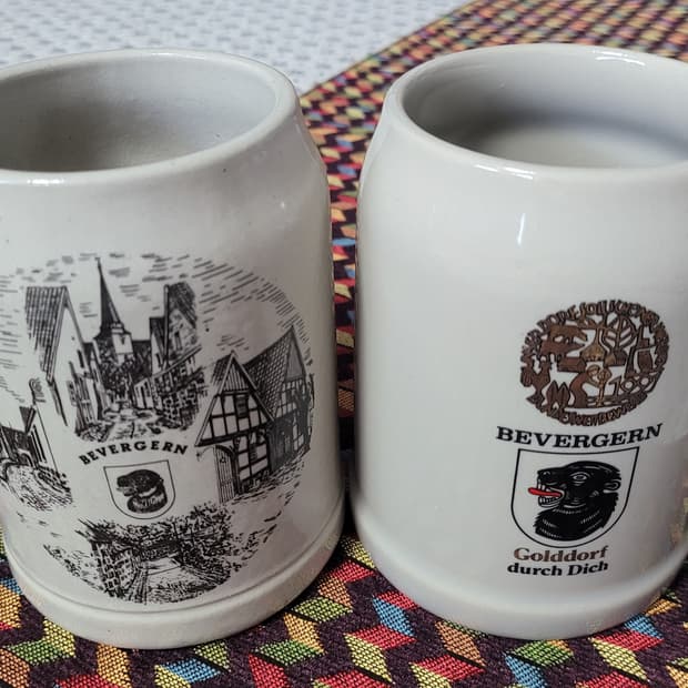 독일 도자기 맥주잔 2개 1셋트