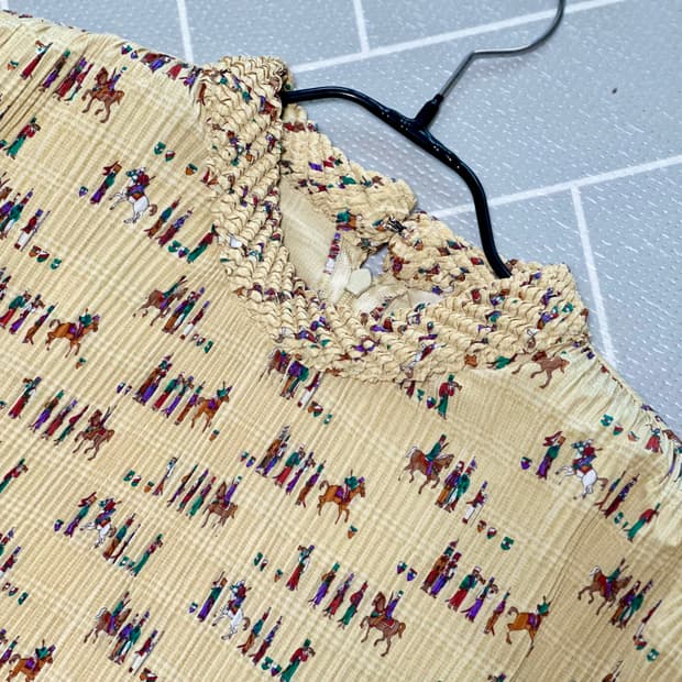 일본빈티지 플리츠 블라우스