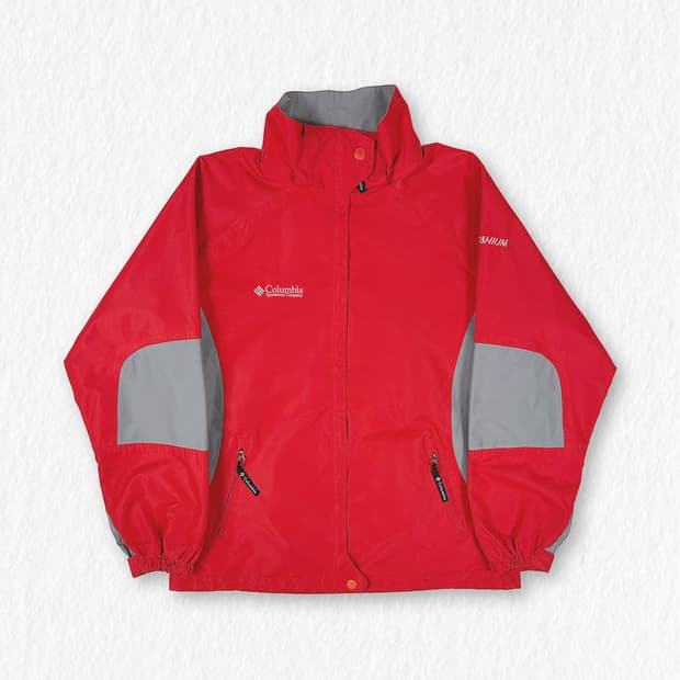 콜럼비아 고프코어 절개 바람막이