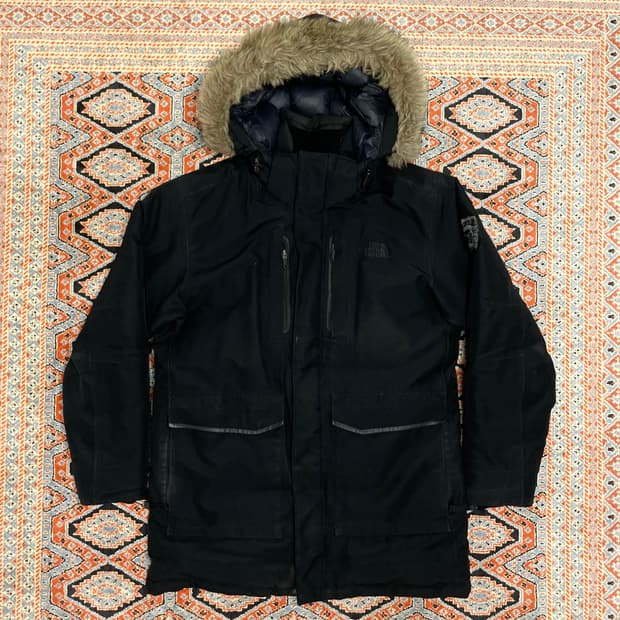 노스페이스 블랙 구스다운 포켓 패딩점퍼 남성L