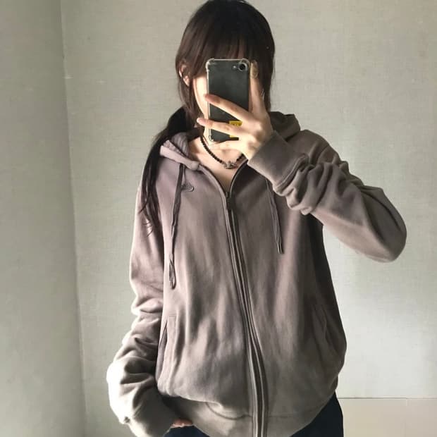 나이키 밀크브라운 후드집업