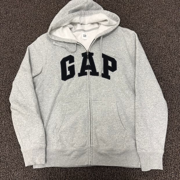 GAP 갭 기모 후드집업 그레이 L