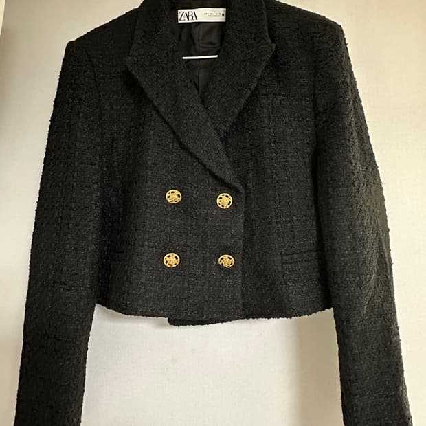 자라 스트럭처 크롭 블레이저 L