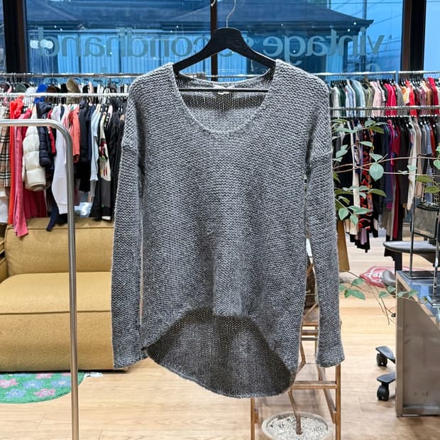 헬무트랭 그레이 알파카울 니트 