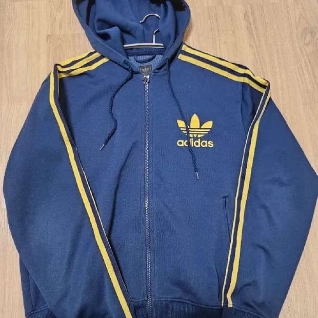 아디다스 빅유로파 후드플락 네이비옐로우 후드져지