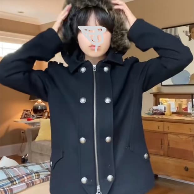 00s ppfm 나폴레옹 퍼 더블버튼 울자켓 (생로랑,디올옴므)