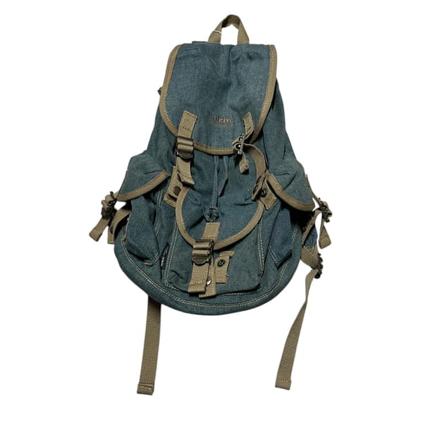 빈티지 모리걸 y2k 데님 쓰리포켓 복조리 백팩 