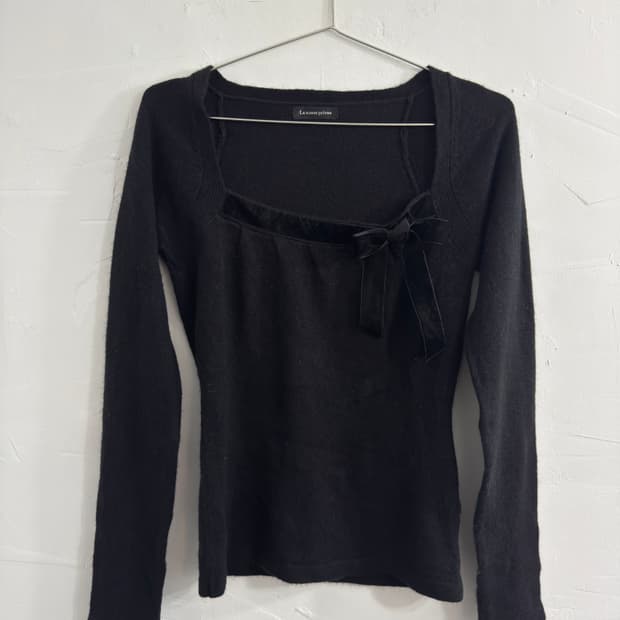 la scene privee ribbon detail slim knit