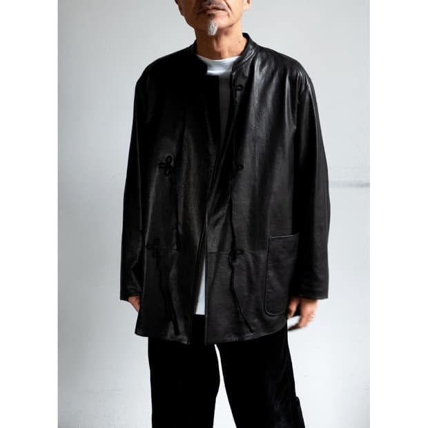 25ss Sheep Leather Stand Collar Jacket